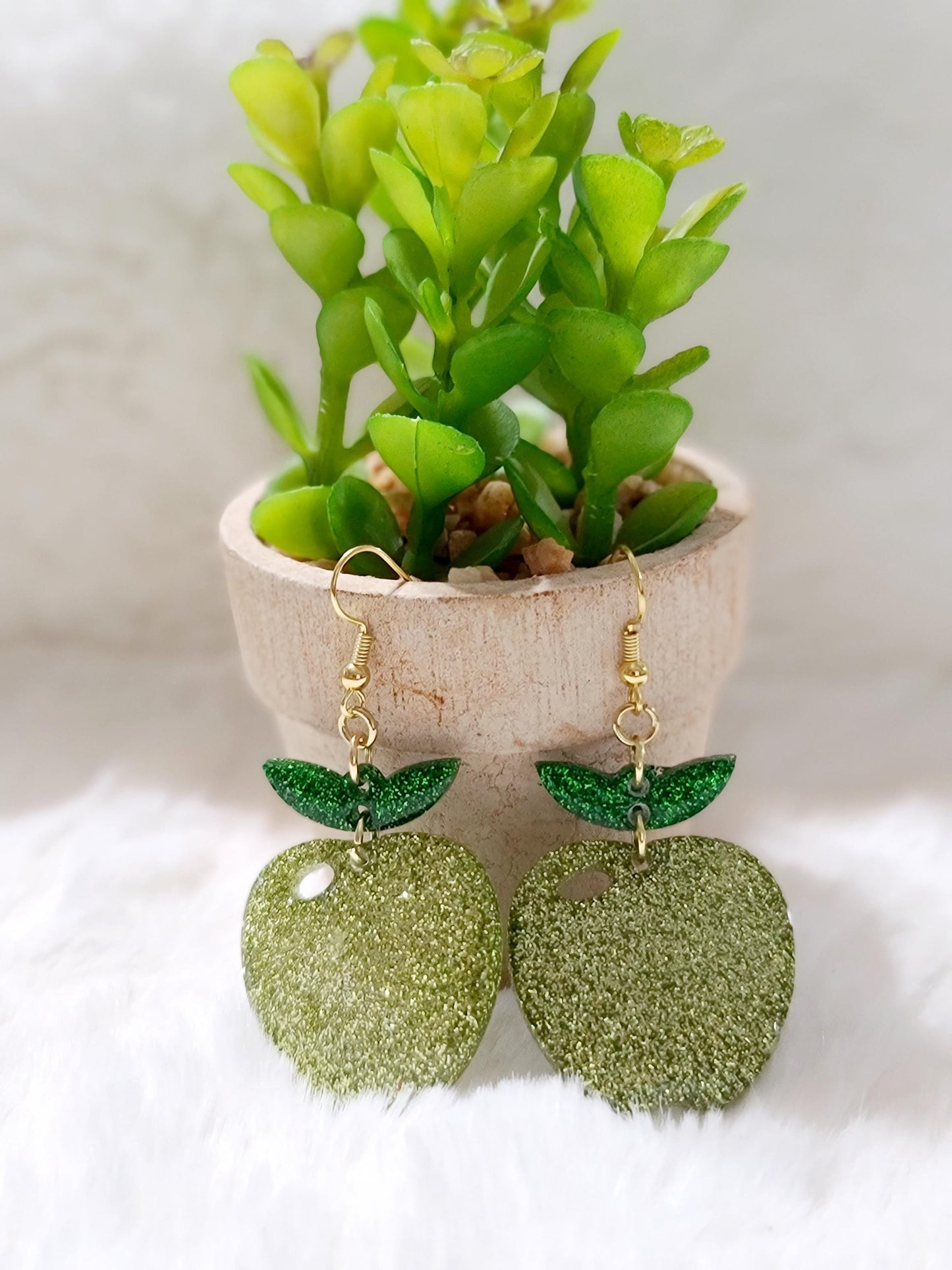 Green Apple Earrings