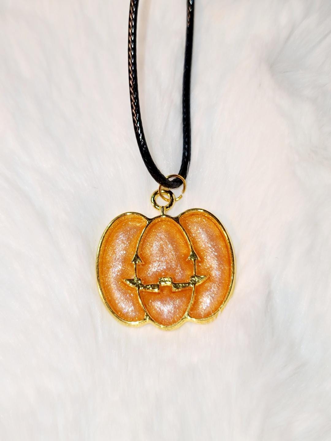 Orange pumpkin necklace