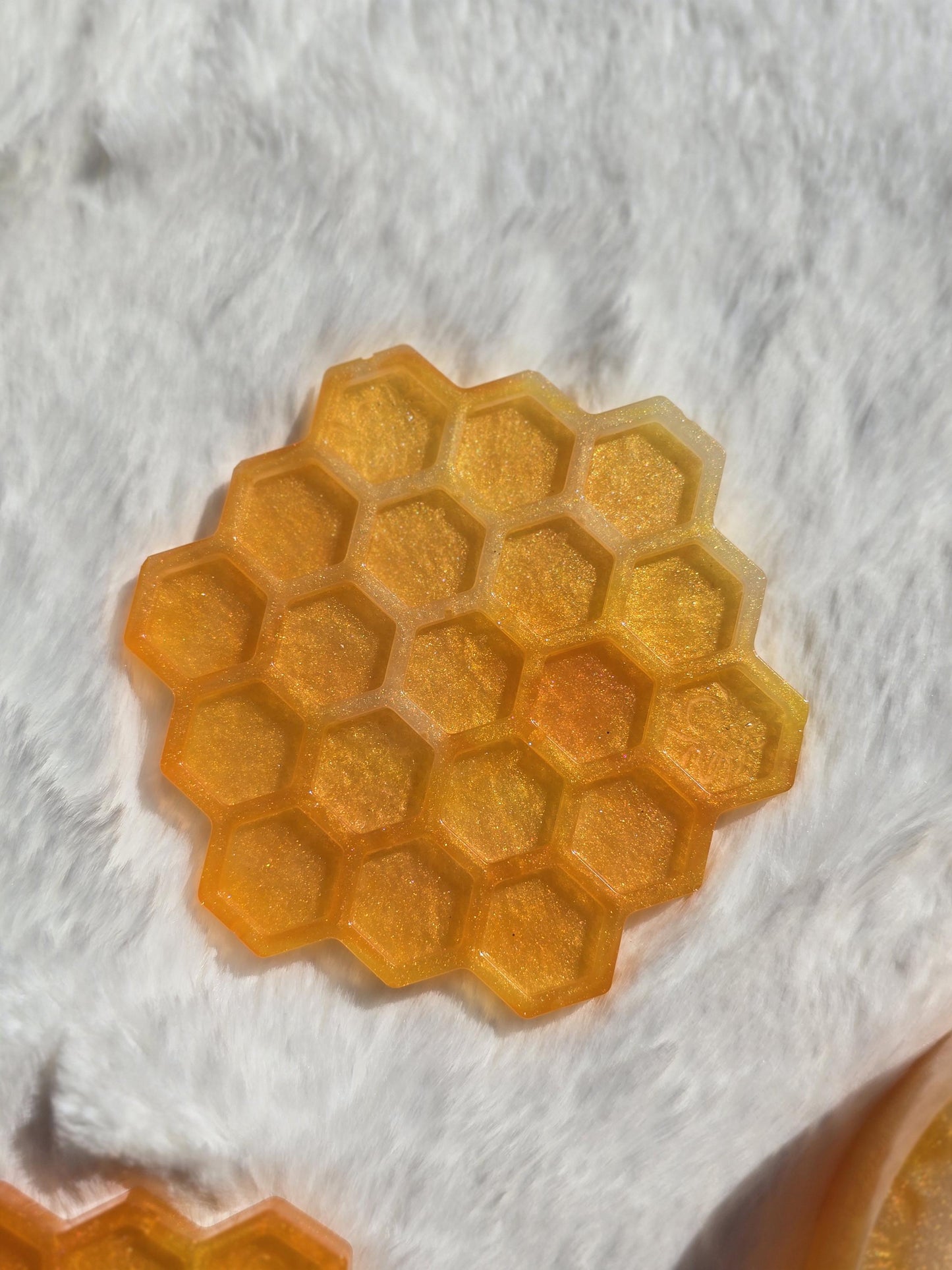 Honeycomb Coaster Set and Holder