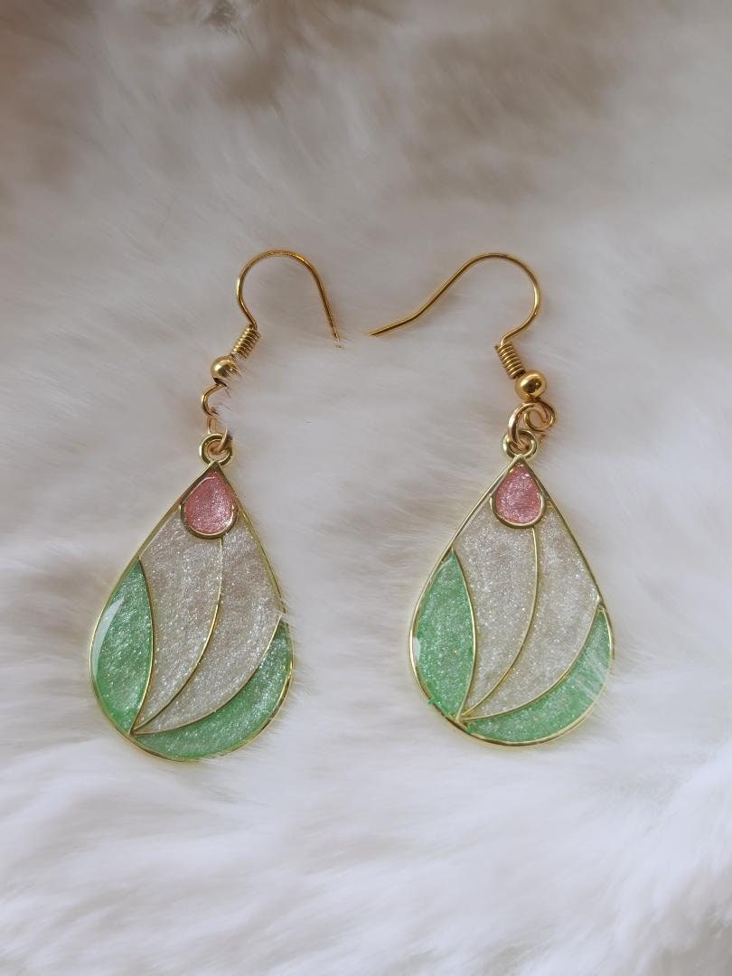 Pink Tulip Earrings