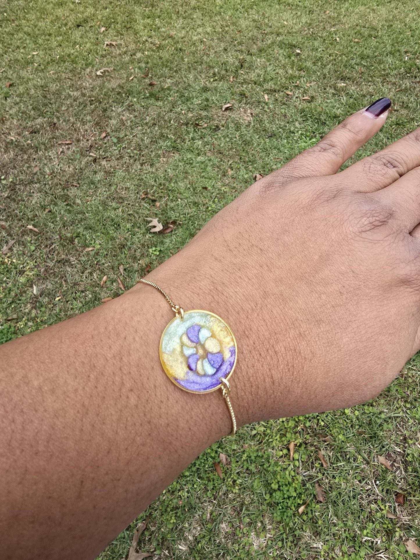 Mardi Gras King Cake Bracelet