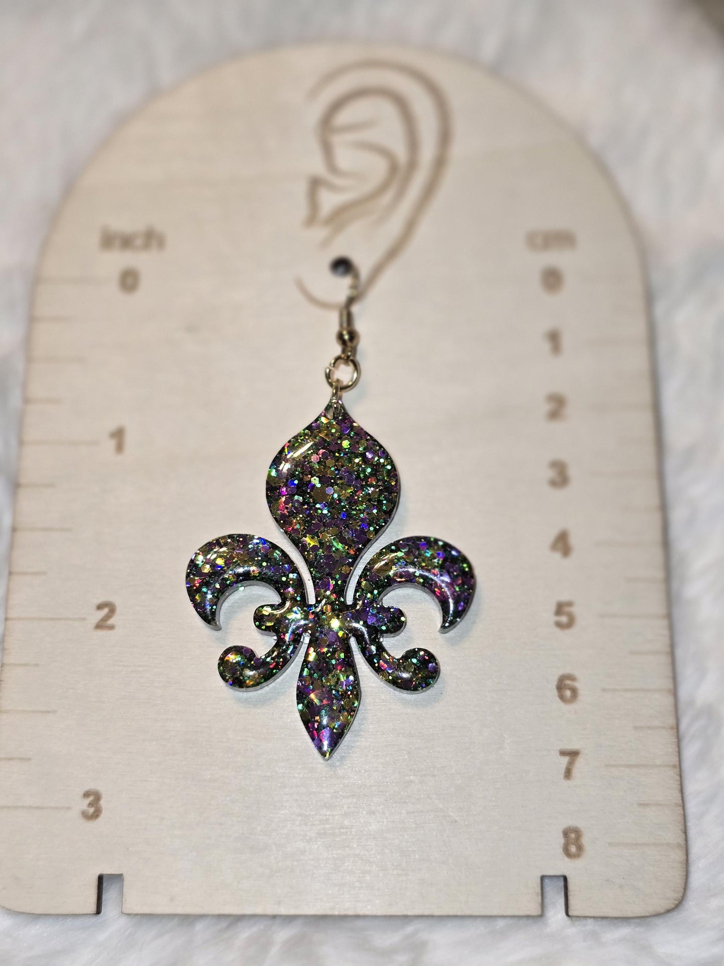 Mardi Gras Fleur de Lis Earrings