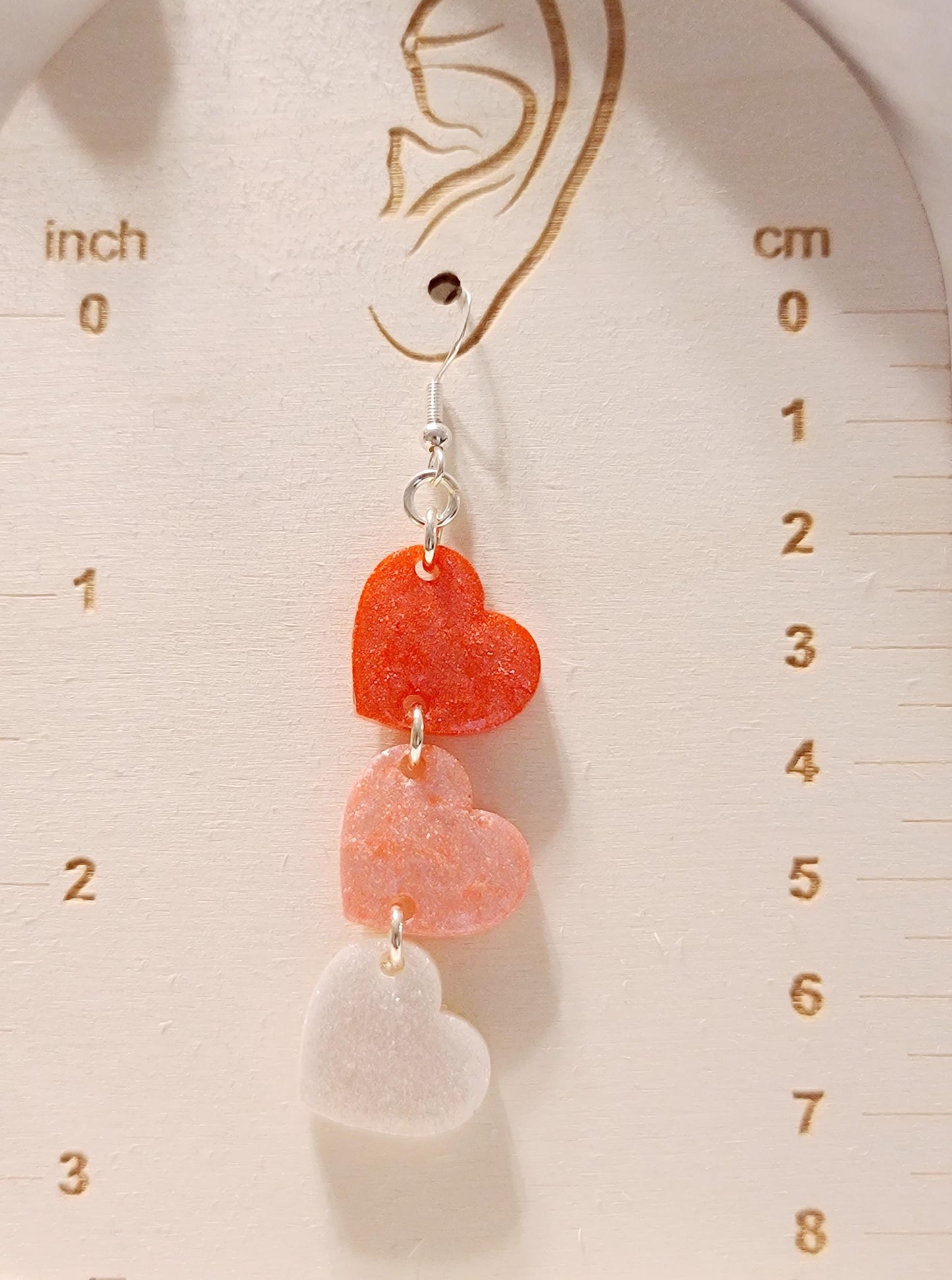 Triple Heart Earrings