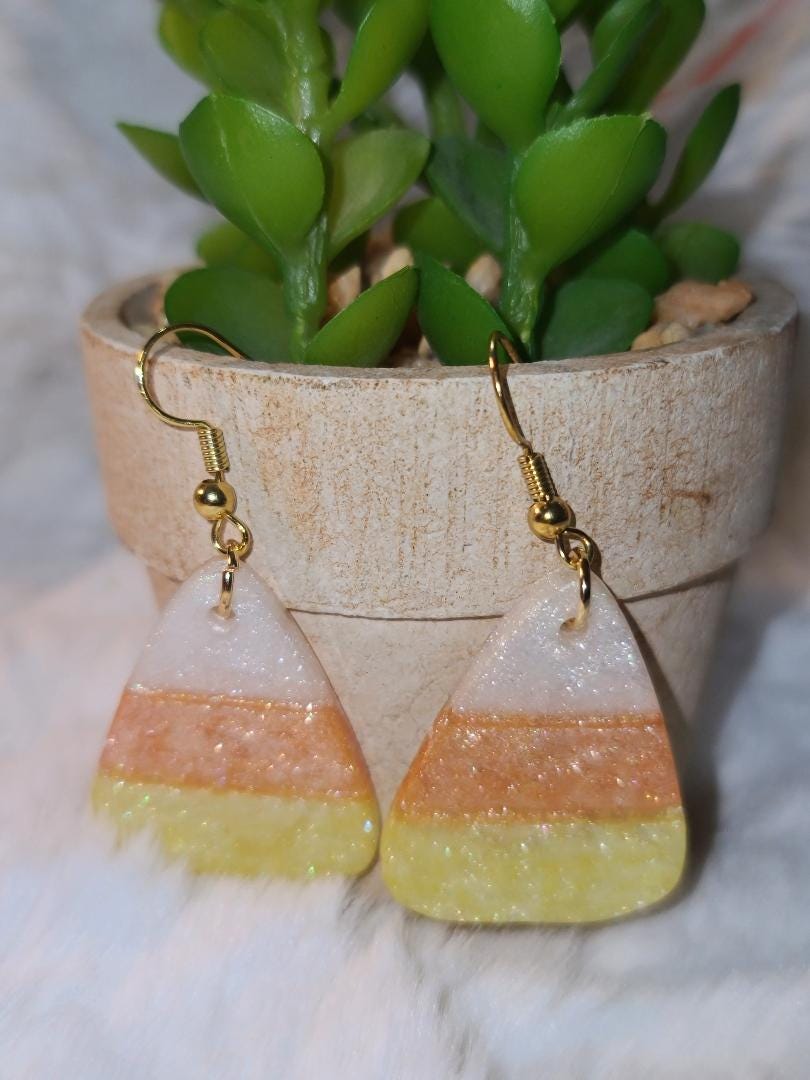 Candy Corn Earrings