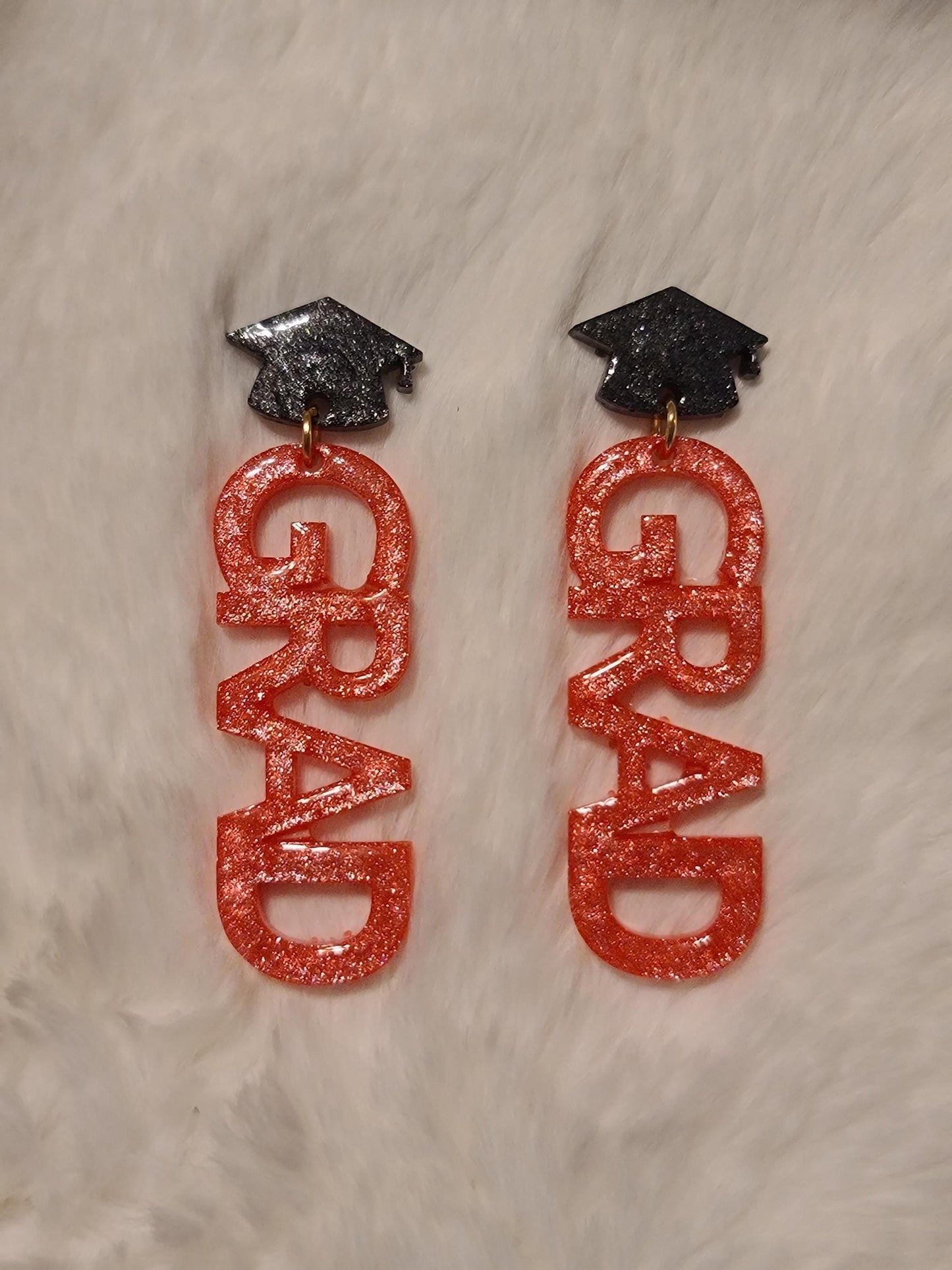 "Grad" Graduation Earrings