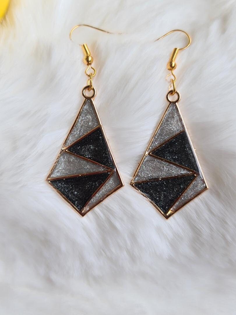 Black and Gray Earrings