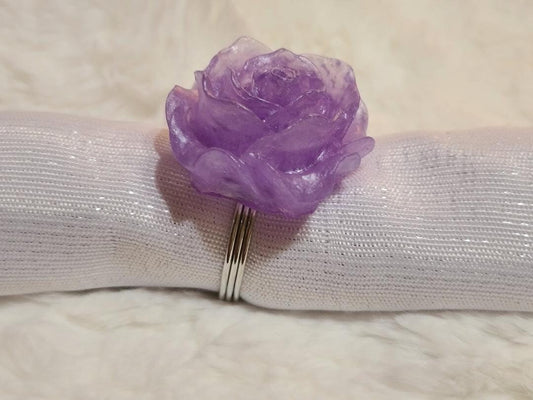 Purple Rose Napkin ring holder