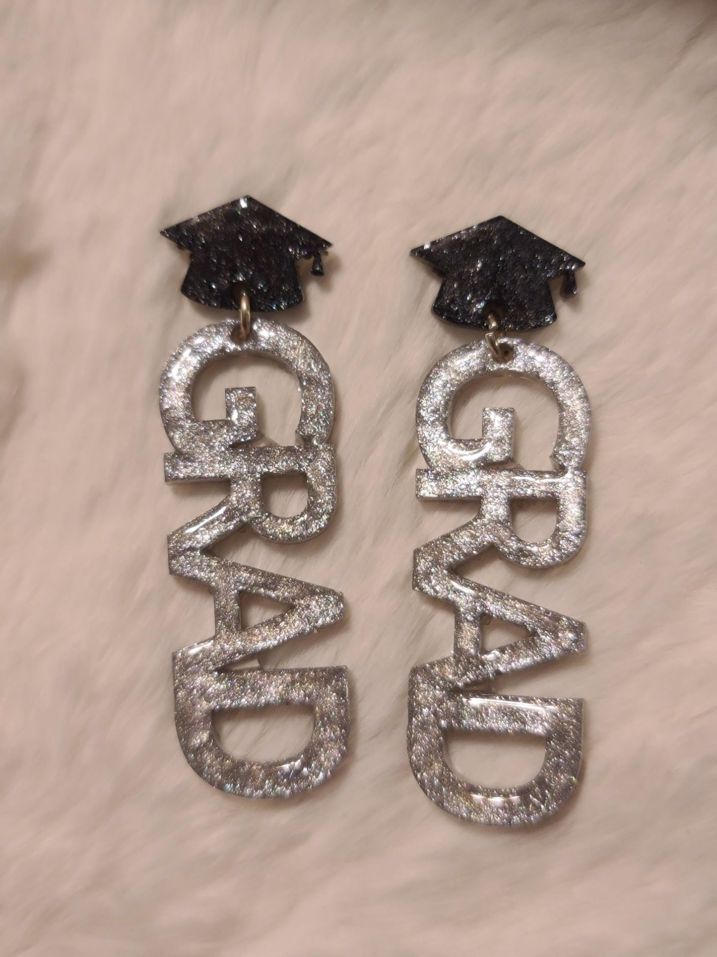 "Grad" Graduation Earrings
