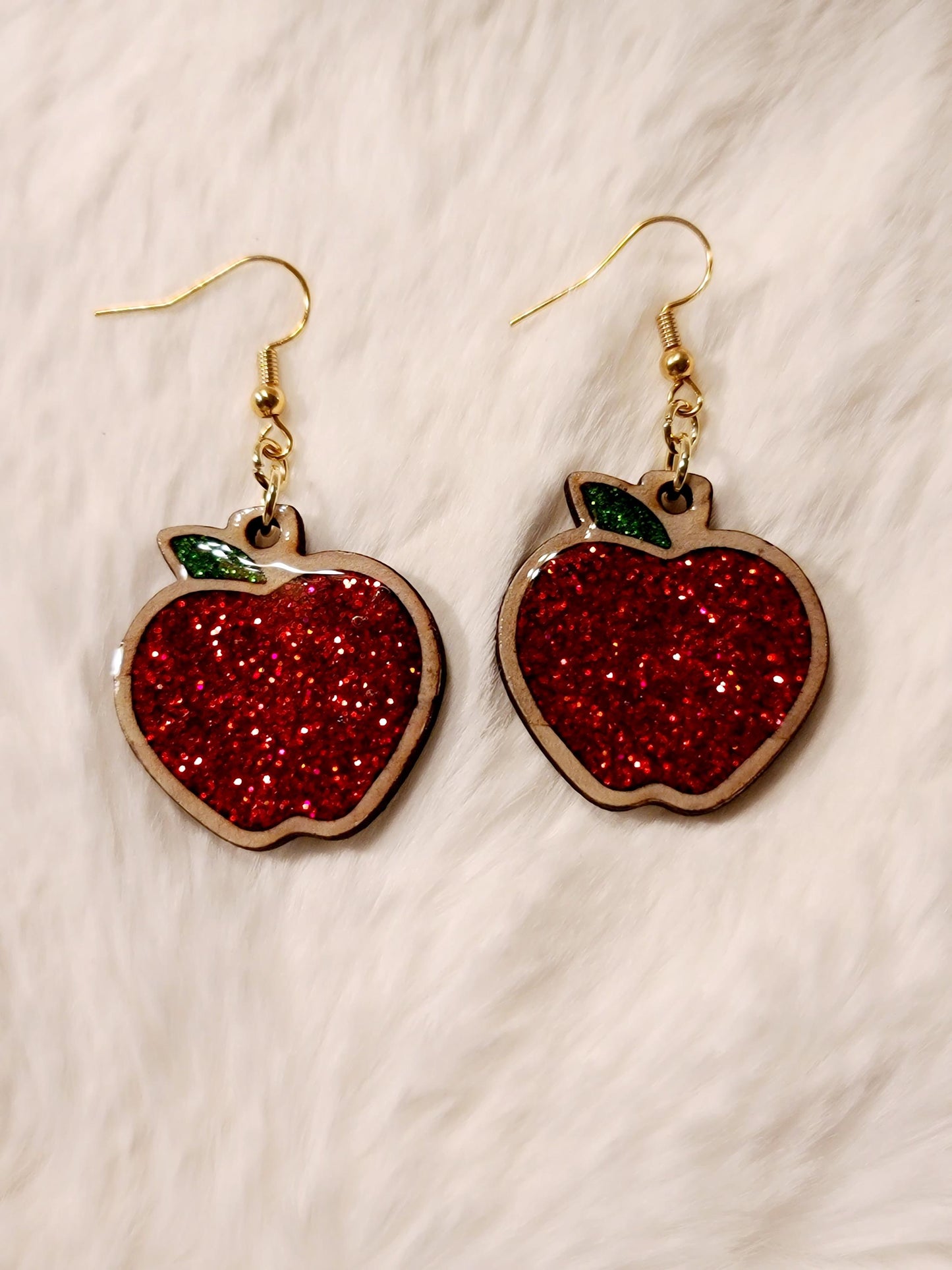 Apple Wooden Earrings