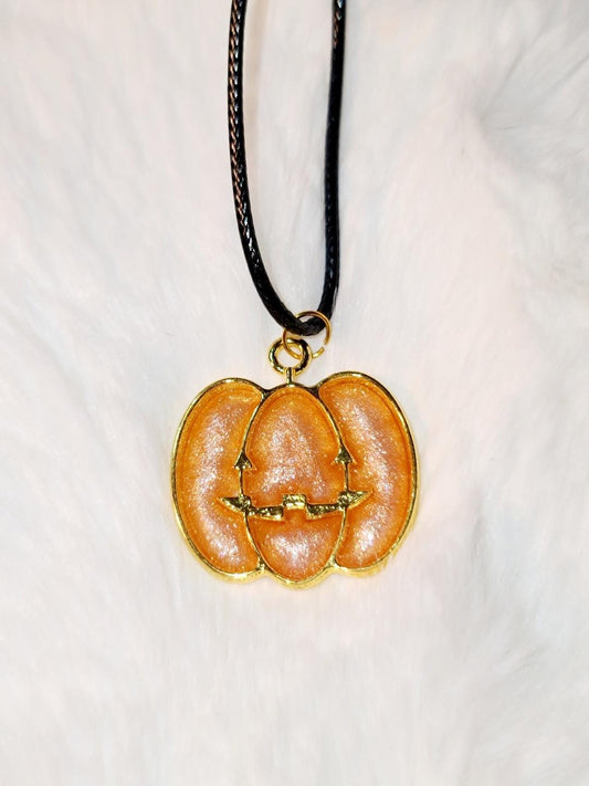 Orange pumpkin necklace