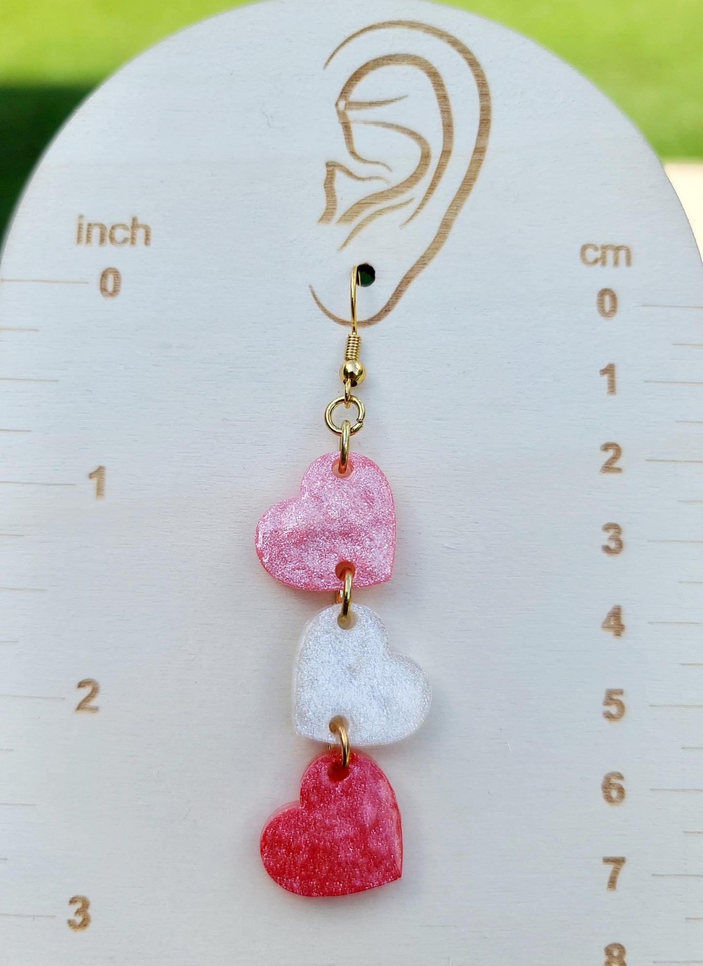 Triple Heart Earrings