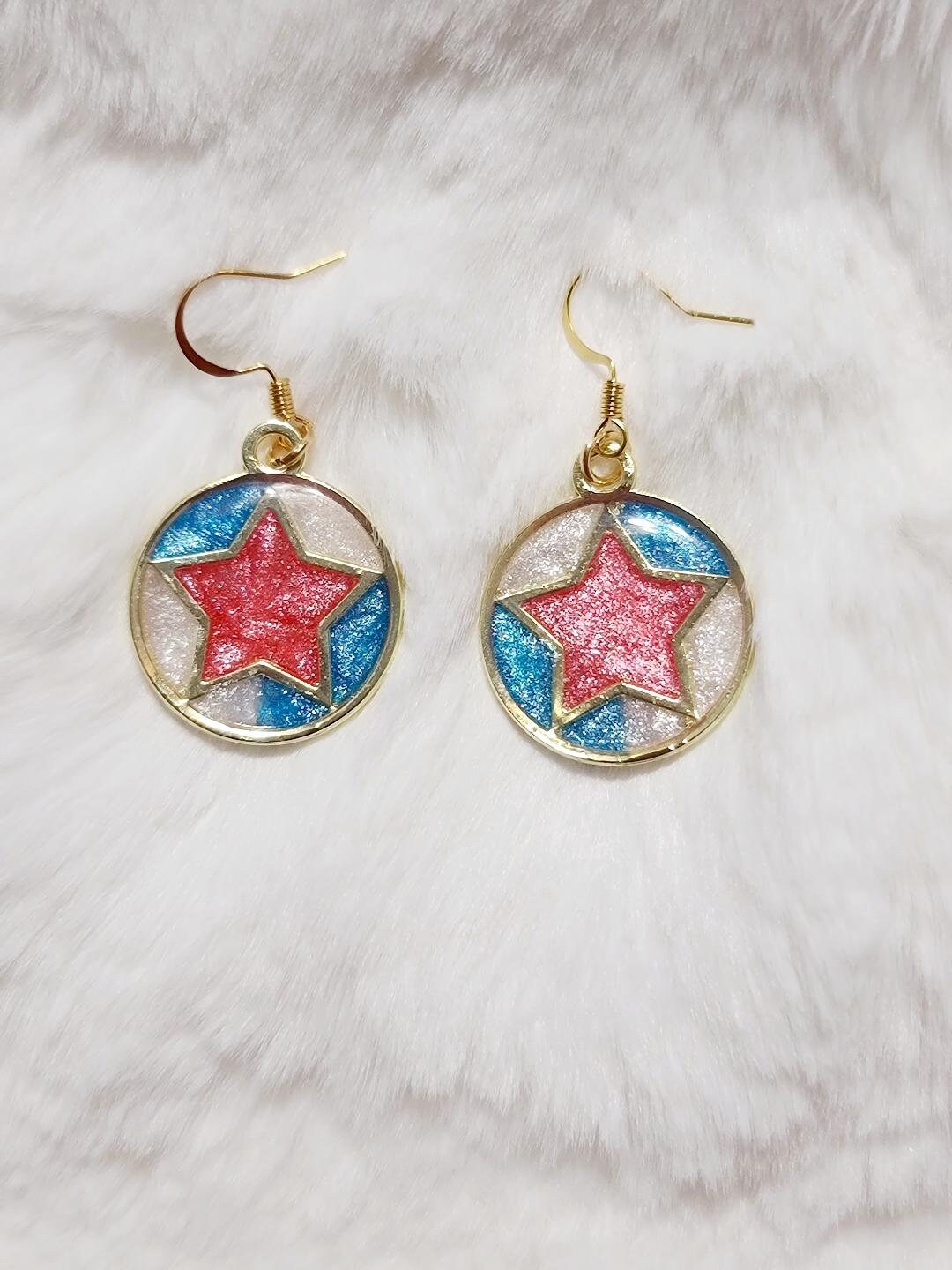 Patriotic Red Star Earrings