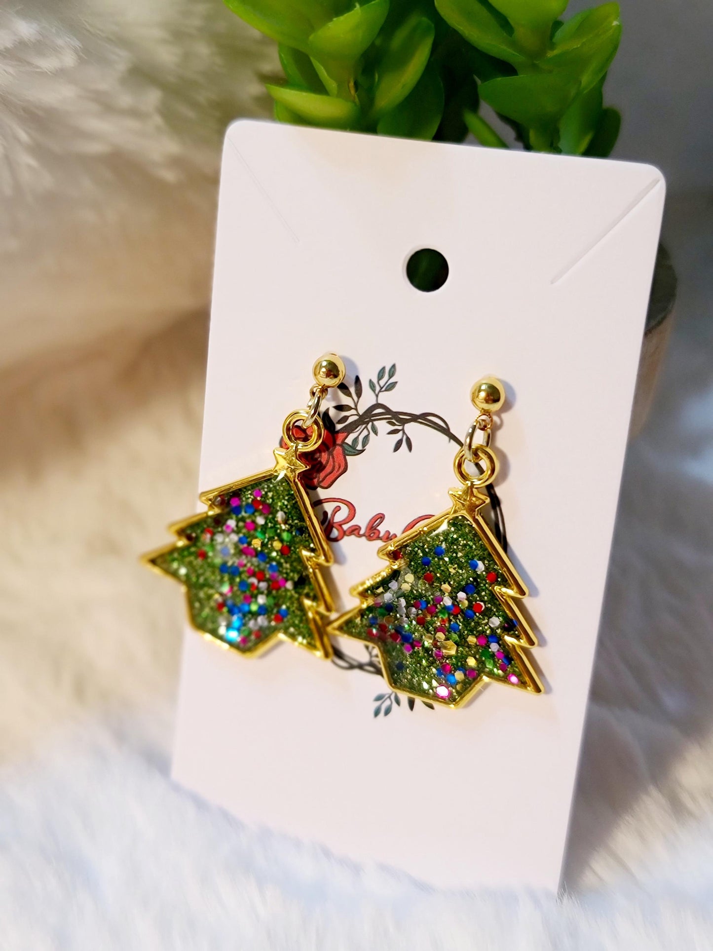 Christmas Tree Earrings (small)