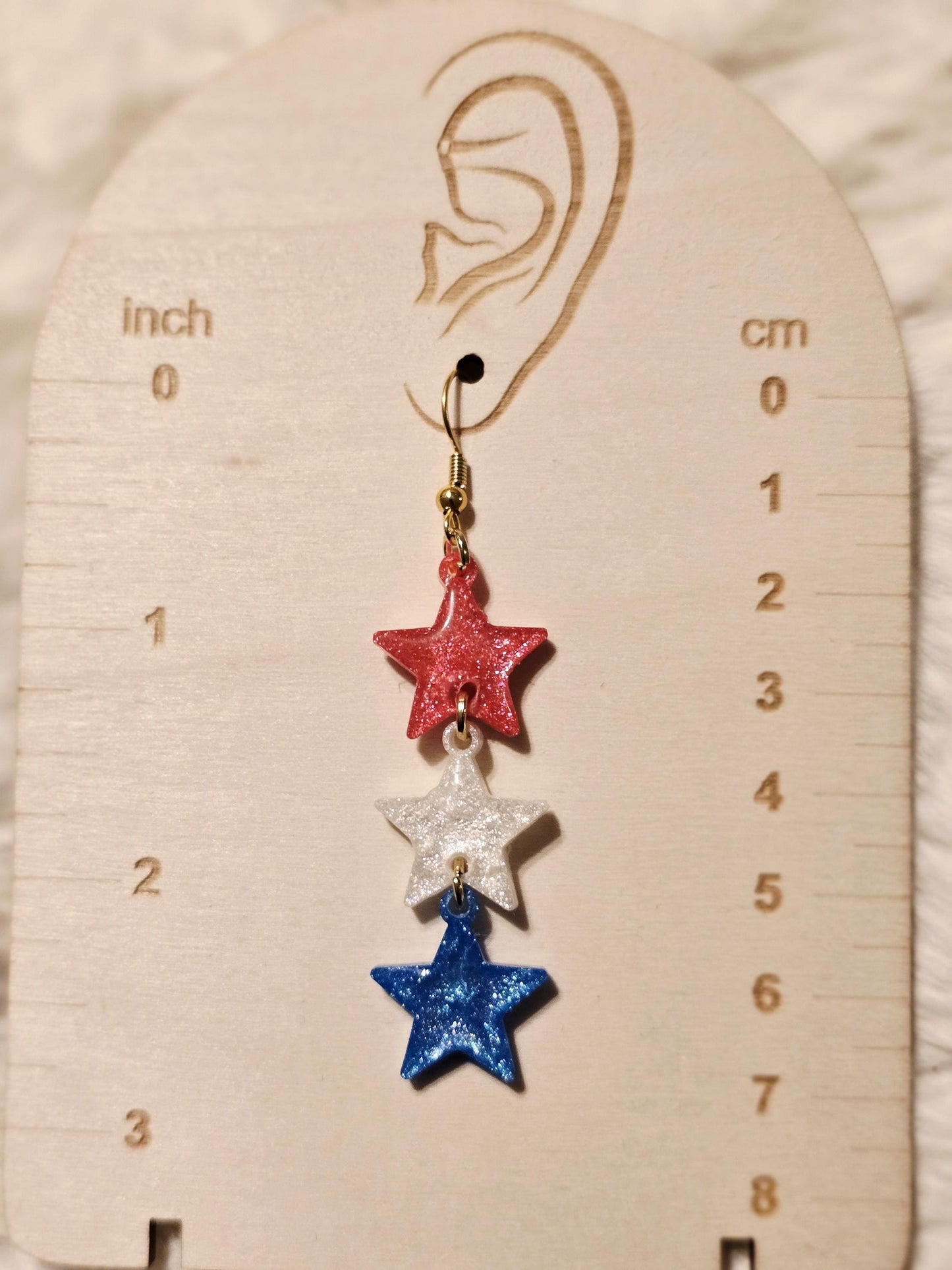 Red, White, and Blue Star Earrings