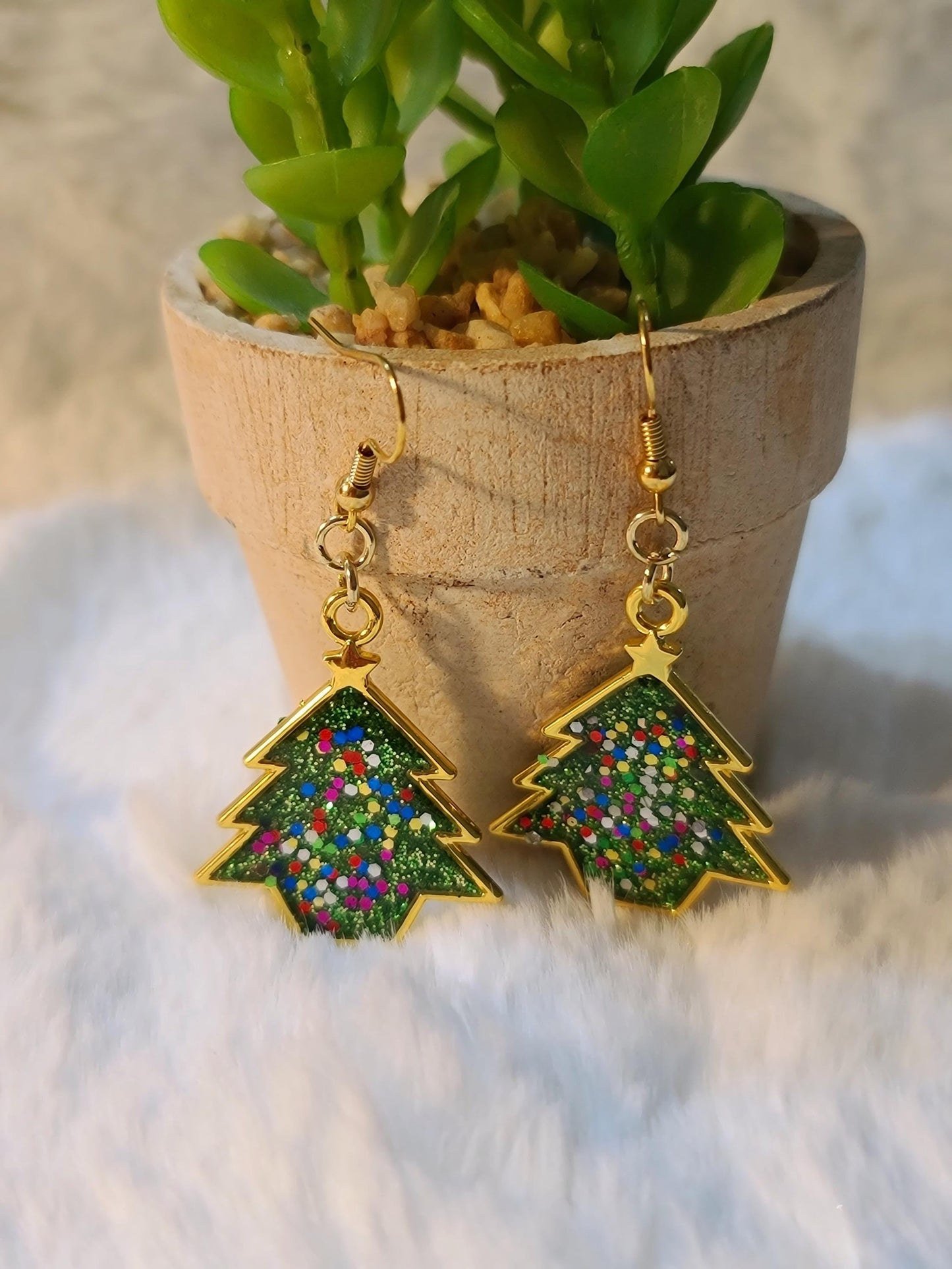 Christmas Tree Earrings (small)