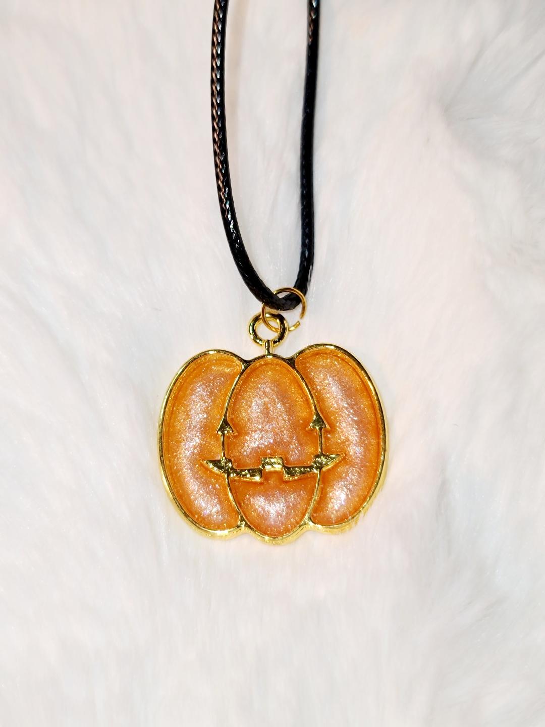 Orange pumpkin necklace