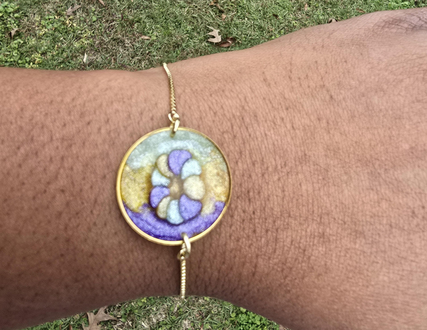 Mardi Gras King Cake Bracelet