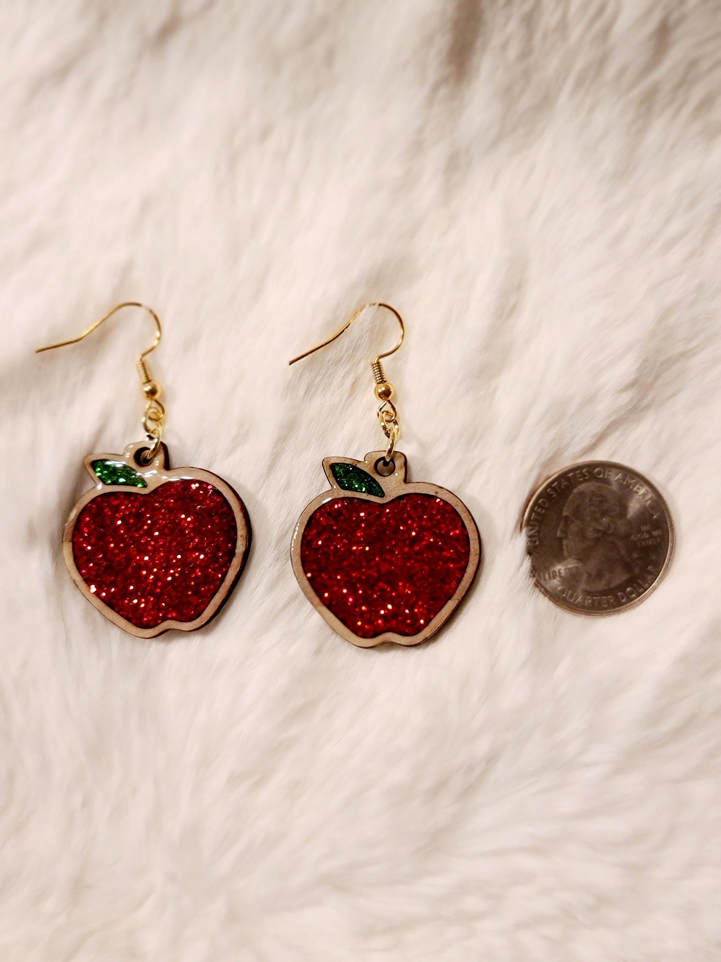 Apple Wooden Earrings