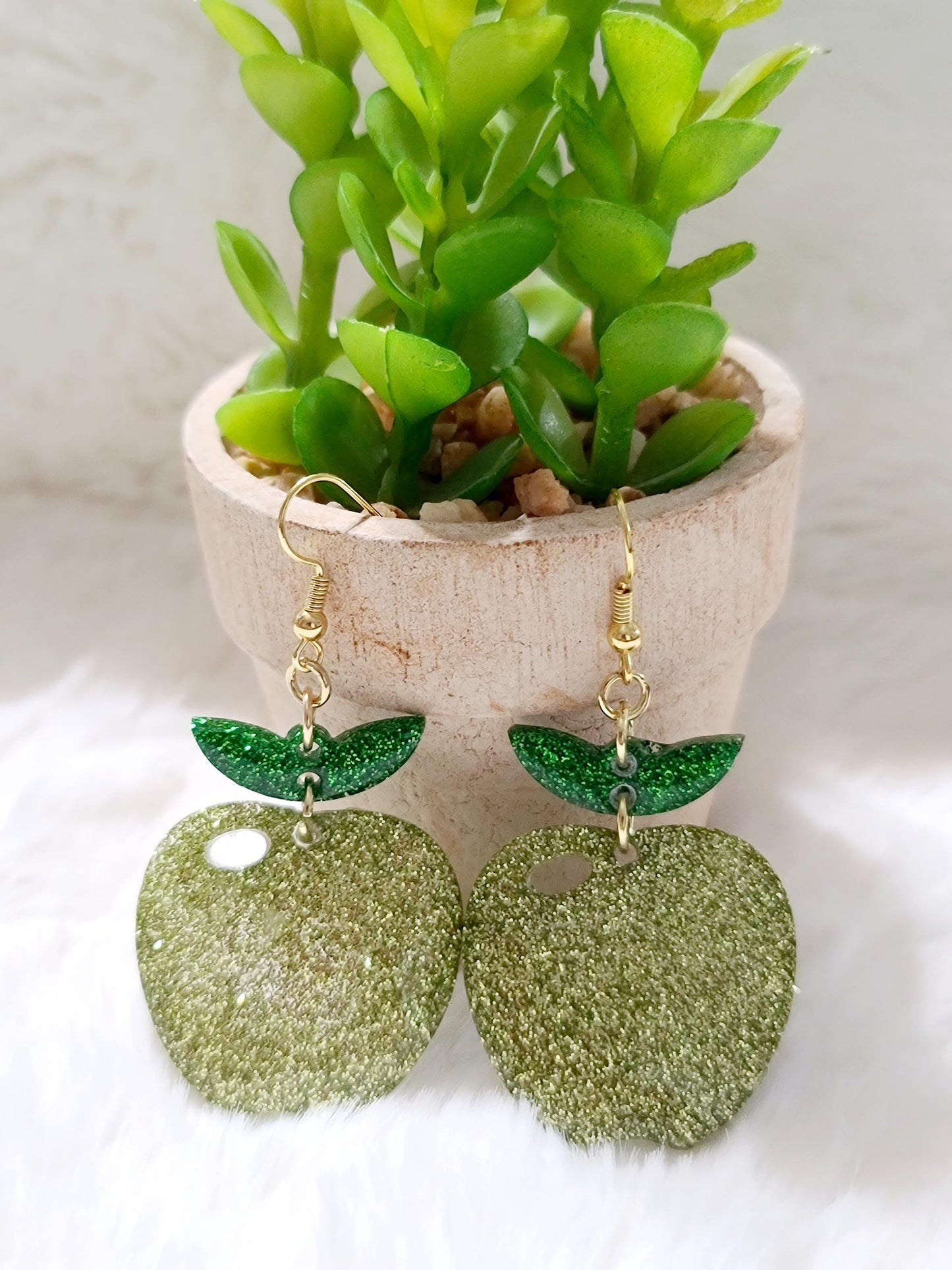 Green Apple Earrings