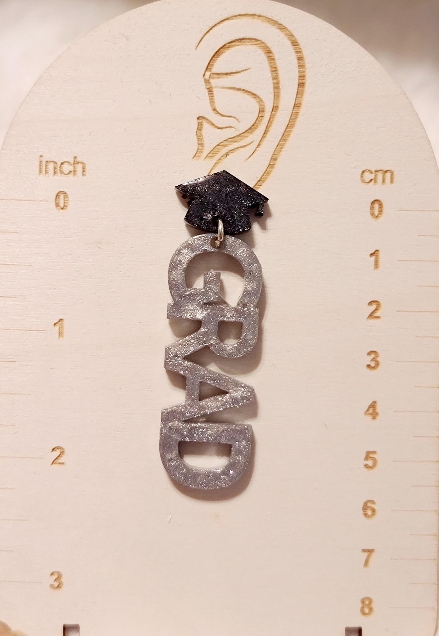 "Grad" Graduation Earrings