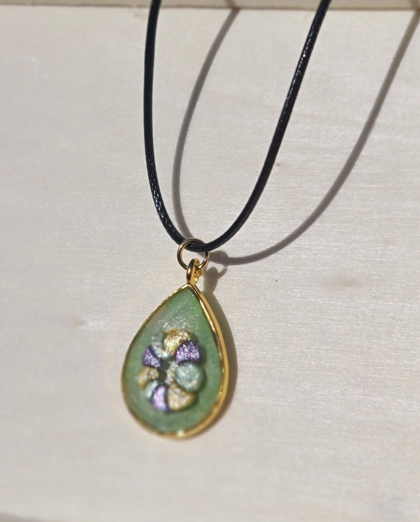 Mardi Gras King Cake Resin Necklace