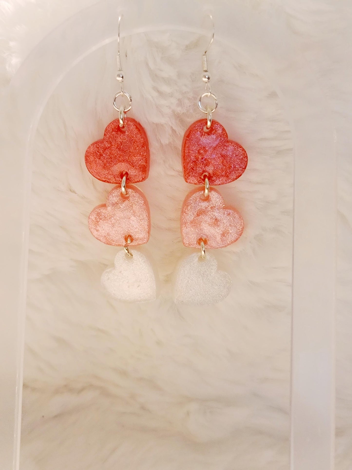 Triple Heart Earrings