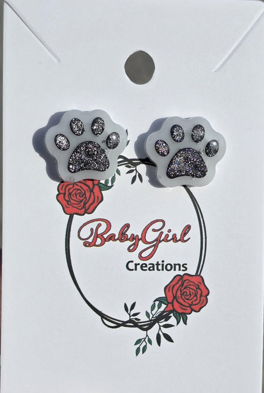Paw print Stud Earrings