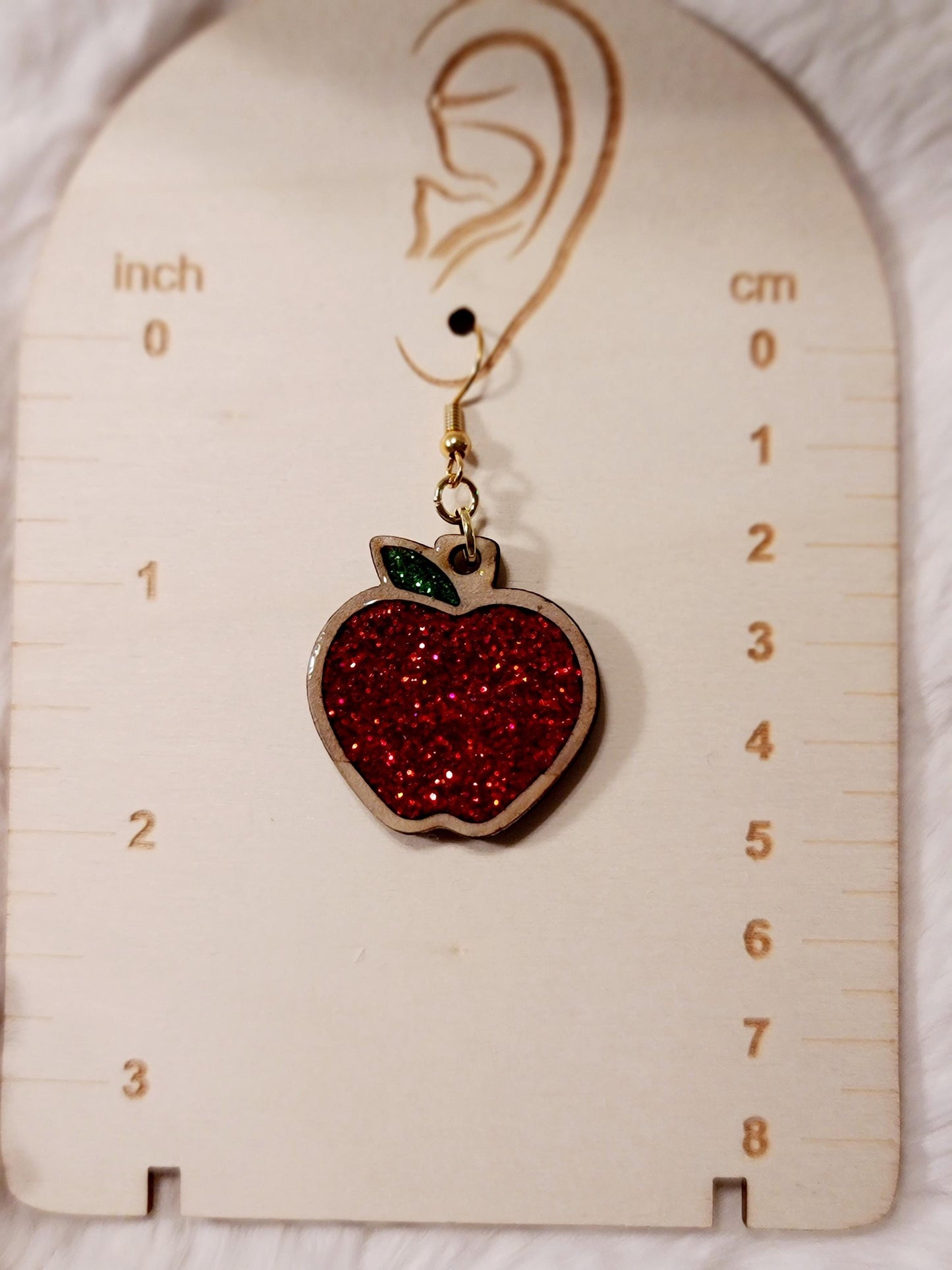 Apple Wooden Earrings