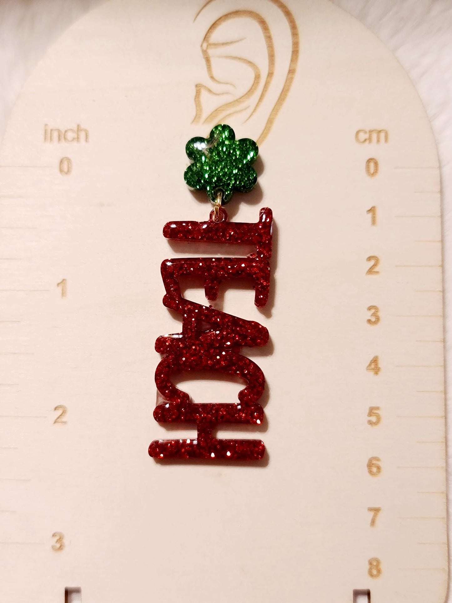 TEACH" Resin Dangle Earrings