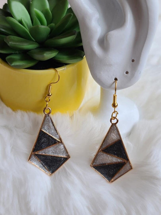 Black and Gray Earrings