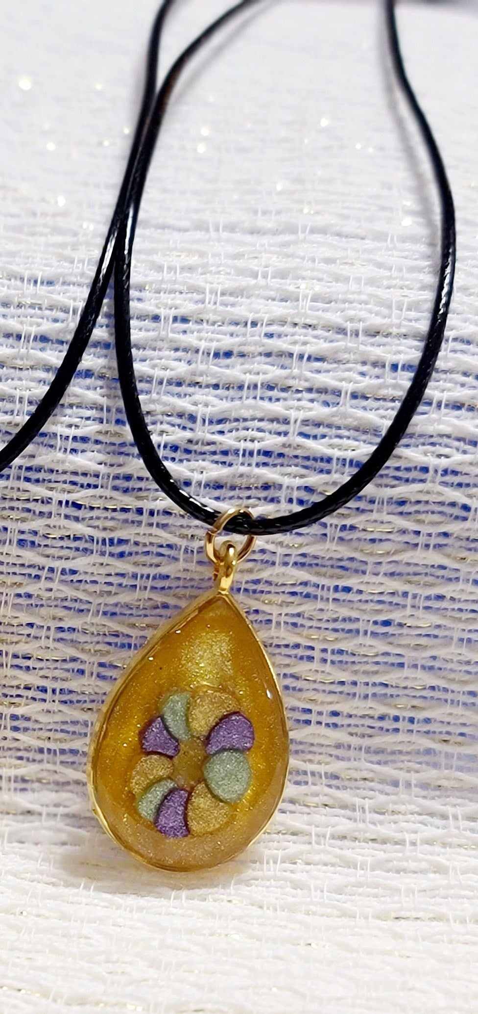 Mardi Gras King Cake Resin Necklace