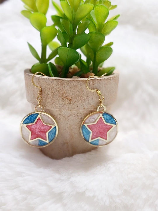 Patriotic Red Star Earrings