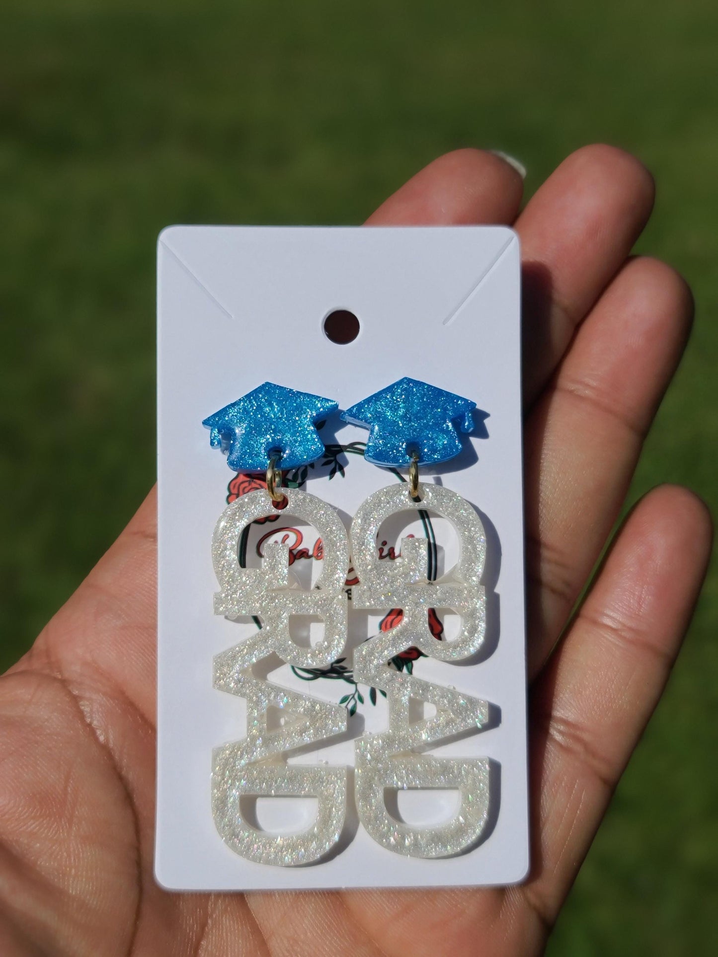 "Grad" Graduation Earrings